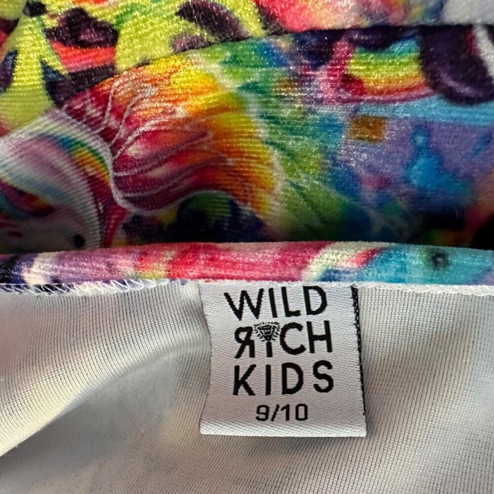 Wild Rich Kids twirl Dress youth size 9/10 Lisa Frank velvet unicorn cat pegasus - Picture 8 of 9
